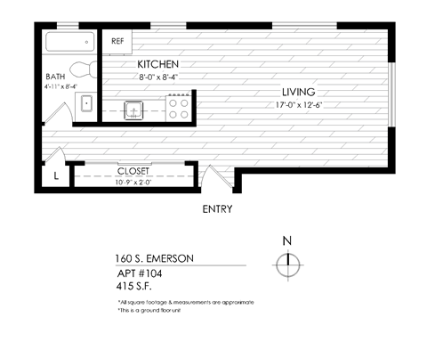 Studio floorplan